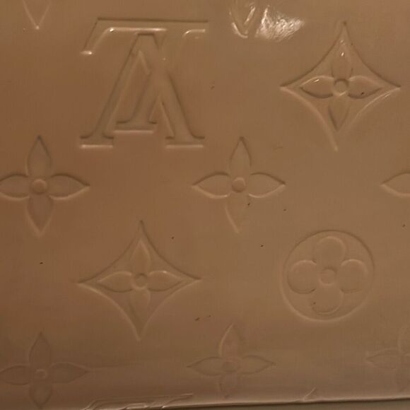 Louis Vuitton Zip Around Vernis Long Wallet Cream Tan LV All Over Logo Print - Picture 11 of 12